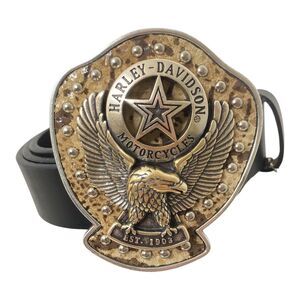 Rare Vintage Harley-Davidson Belt With Buckle With Leather Belt Men’s Size 38